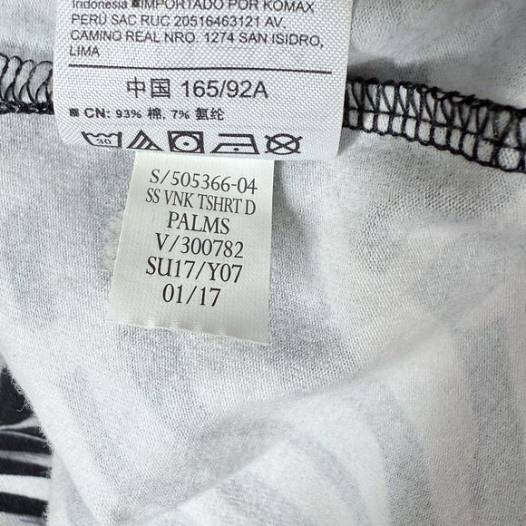 Old Navy T-Shirt Dress Women Sz M Black/Gray Palm Leaves Botanical Stretch - Picture 11 of 11